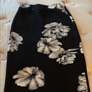 Black, white, gray pencil skirt